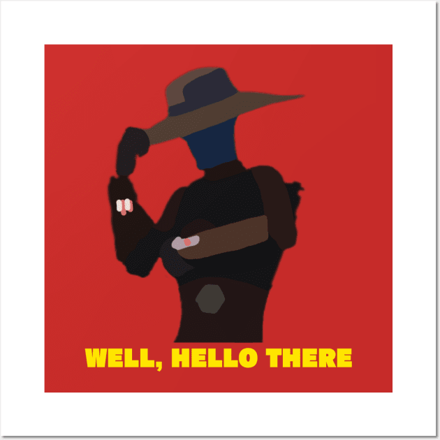 Well Hello There Silhouette Design Wall Art by FancyKenobi